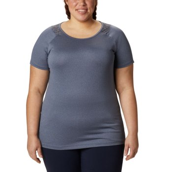 Columbia Ženske Majice - Peak To Point II Plus Size Tamnoplave | YFMK-48612